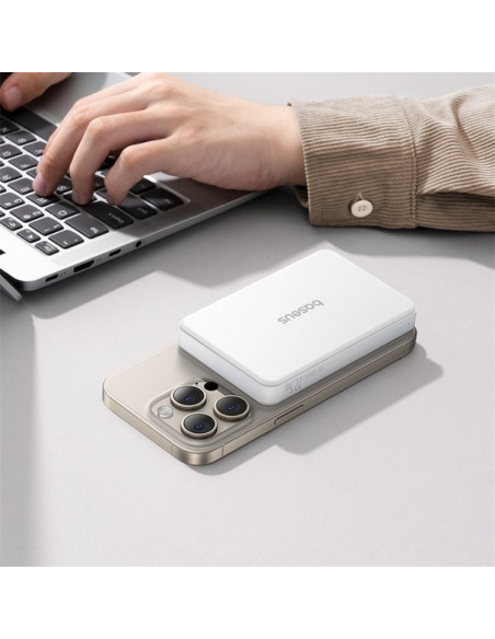 Baseus Airpow 2 22.5W Qi2 Magnetická Powerbanka 10000mAh Moon White