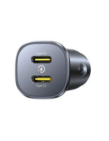 Baseus GoTrip Nabíjačka do Autá 2x USB-C 30W Cosmic Black