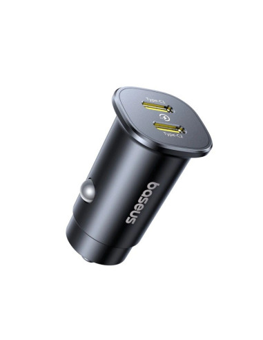 Baseus GoTrip Nabíjačka do Autá 2x USB-C 30W Cosmic Black