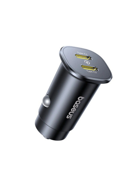 Baseus GoTrip Nabíjačka do Autá 2x USB-C 30W Cosmic Black