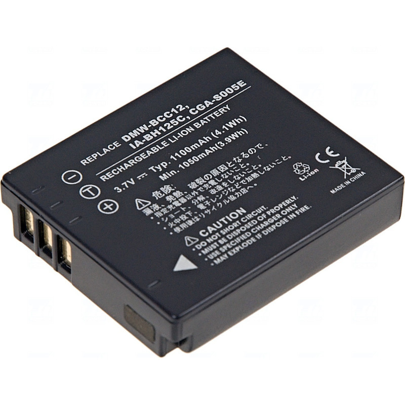 Batéria T6 power Samsung IA-BH125C, CGA-S005, D-Li106, DB-60, DB-65, DMW-BCC12, NP-70, 1100mAh