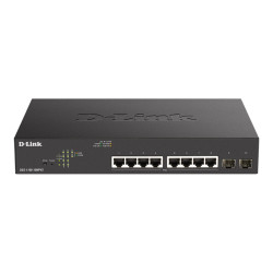 D-Link DGS-1100-10MPV2, 8x 1000Base-T 802.3af/802.3at PoE, 2x SFP, 130W PoE budget