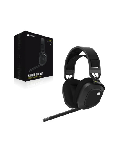 Corsair HS80 RGB Wireless/USB/USB/Bezdrôt/Čierna