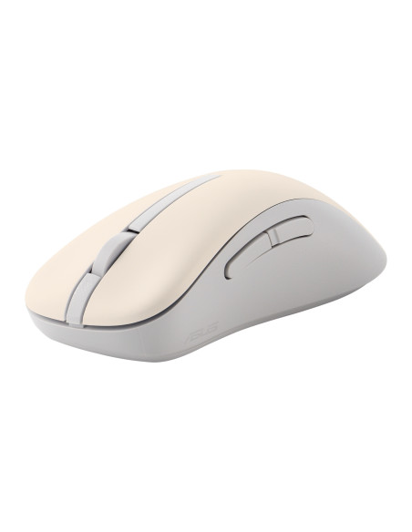 ASUS Wireless Mouse MD102/Kancelárska/Optická/Pre pravákov/1 600 DPI/USB+BT/Béžová