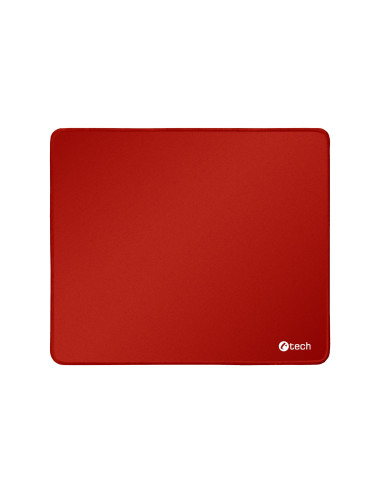 Podložka pod myš C-TECH MP-01, červená, 320x270x4mm, obšité okraje