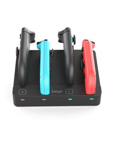 iPega SW2081 Nabíjacia Stanica pre JoyCon Ovládače Nintendo Switch 1/2 Black