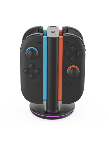 iPega SW2051 Nabíjacia Stanica s RGB pre JoyCon Ovládače Nintendo Switch 2 Black
