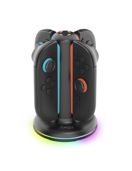 iPega SW2052 Nabíjacia Stanica s RGB pre JoyCon Ovládače Nintendo Switch 2 Black