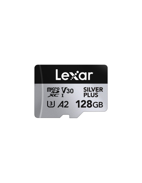 Lexar 128 GB H-P Silver Plus microSDHC s adp C10 A2