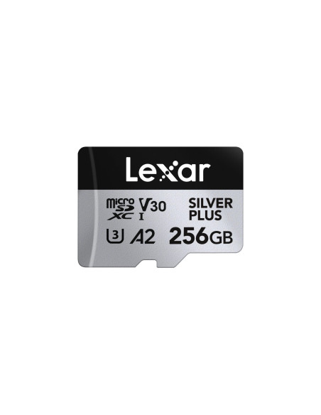 Lexar 256GB H-P Silver Plus microSDHC s adp C10 A2