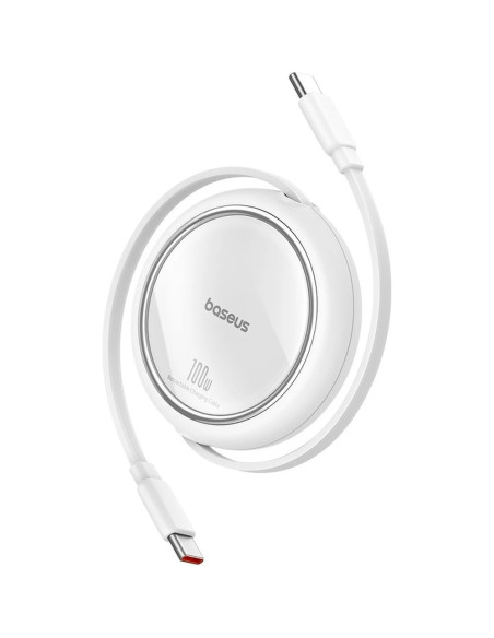 Baseus Dátový kábel Free2Draw mini USB-C/USB-C 1m 100W biely