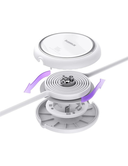 Baseus Dátový kábel Free2Draw mini USB-C/USB-C 1m 100W biely