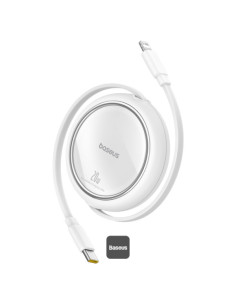 Baseus Dátový kábel Free2Pull USB-C/Ligtning 1m 20W biely