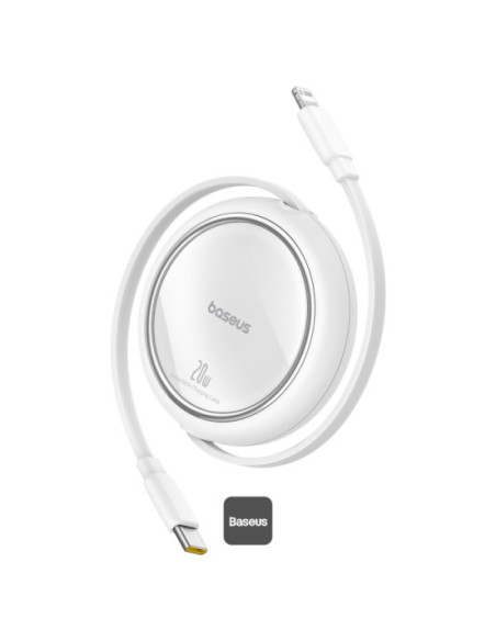 Baseus Dátový kábel Free2Pull USB-C/Ligtning 1m 20W biely