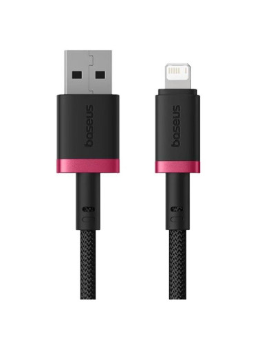 Baseus Rýchlonabíjací kábel Dura USB/Lightning 2m 2.4A červeno čierny