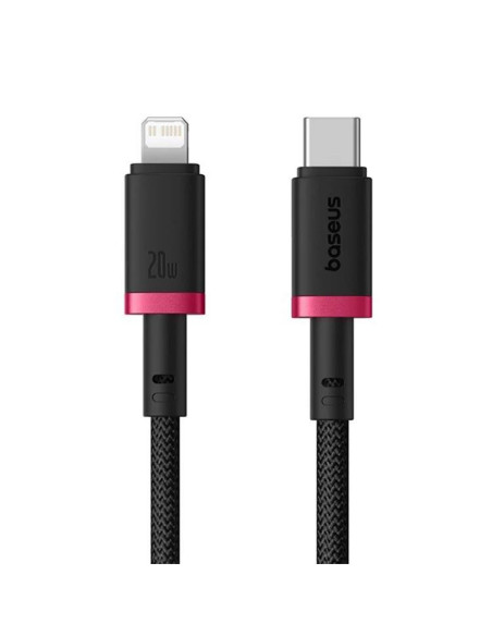 Baseus Rýchlonabíjací kábel Dura USB/Lightning 2m 20W červeno čierny