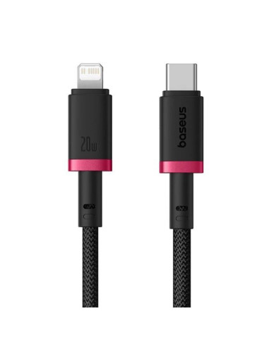 Baseus Rýchlonabíjací kábel Dura USB/Lightning 2m 20W červeno čierny