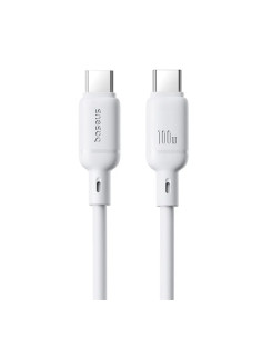 Baseus Rýchlonabíjací kábel Silky USB-C/USB-C 1m 100W biely