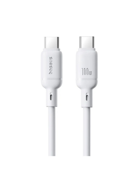Baseus Rýchlonabíjací kábel Silky USB-C/USB-C 1m 100W biely