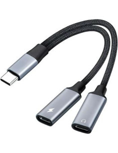 PremiumCord redukcia USB-C 2v1 pre audio a nabíjanie
