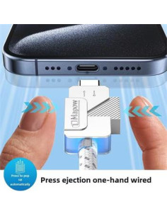 PremiumCord USB-C kábel s tlačidlom pre odpojenie