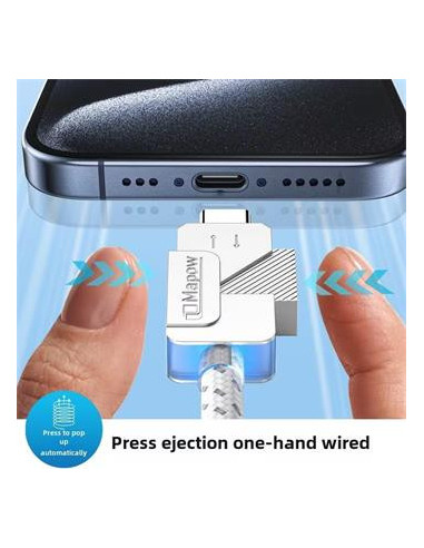 PremiumCord USB-C kábel s tlačidlom pre odpojenie