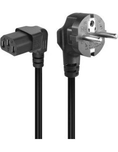 PremiumCord Kábel sieťový 230V k PC, 2m, 90 ° zahnutý