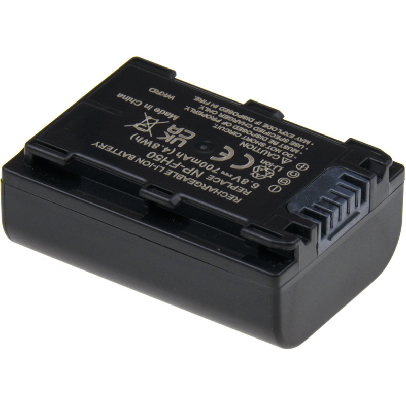 Batéria T6 Power Sony NP-FH50, NP-FH40, NP-FH30, 700mAh, 4,7Wh, sivá