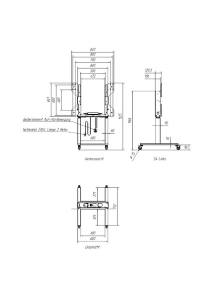 Mobilní stojan MEBIKON eQ Lift Next Mobil Compact 38mm/s
