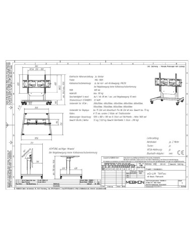 Mobilní stojan MEBIKON eQ Lift TiltTec Basic