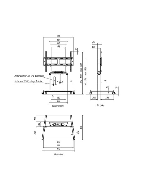 Mobilní stojan MEBIKON eQ Lift Next Mobil Basic 38mm/s