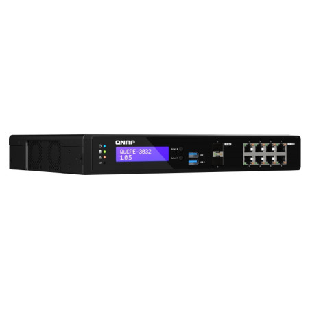 QNAP NVPE zariadenia QuCPE-3032-C3558R-8G (4core C3558R 2,4GHz, 8GB RAM, 2x M.2, 8x2,5GbE, 2x10G SFP+)