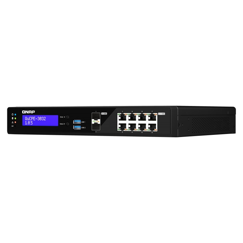 QNAP NVPE zariadenia QuCPE-3032-C3558R-8G (4core C3558R 2,4GHz, 8GB RAM, 2x M.2, 8x2,5GbE, 2x10G SFP+)