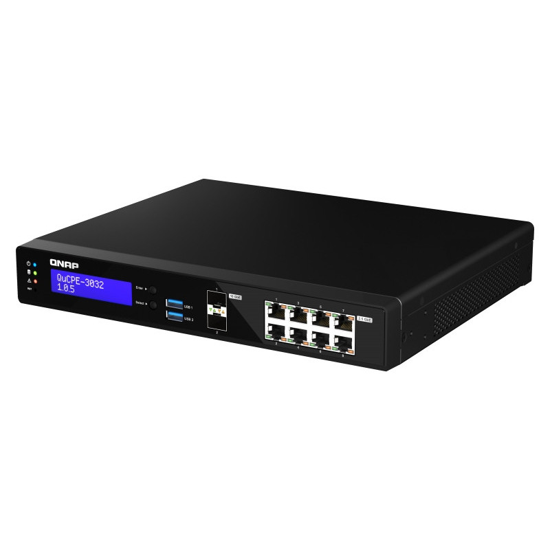 QNAP NVPE zariadenia QuCPE-3032-C3558R-8G (4core C3558R 2,4GHz, 8GB RAM, 2x M.2, 8x2,5GbE, 2x10G SFP+)