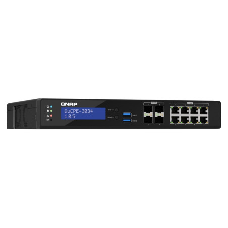 QNAP NVPE zariadenia QuCPE-3034-C3758R-16G (4core C3758R 2,4GHz, 16GB RAM, 2xM.2, 8x2,5GbE,4x10G SFP+)