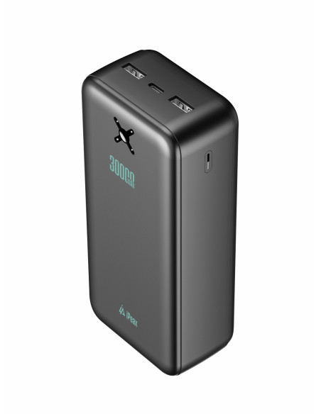 POWER BANKA 30000 mAh, 10,5W, 2x USB-A ČERNÁ