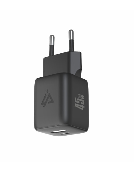 GaN SÍŤOVÁ NABÍJEČKA 45W (USB-C + USB-A) ČERNÁ