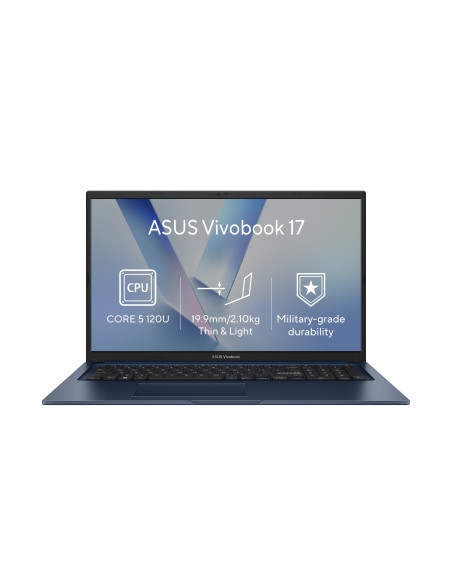 ASUS Vivobook 17/X1704VA-AU1055Z/5-120U/17,3"/FHD/8GB/512GB/Intel int/bez OS/Blue/2R