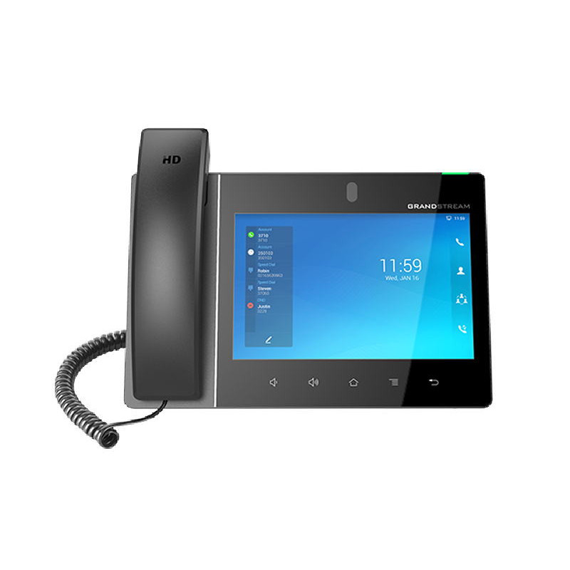 Grandstream GXV3480 SIP video telefón 8"TFT bar.dotyk.displ., Android11, 16 SIP úč.,12way audiokonf.