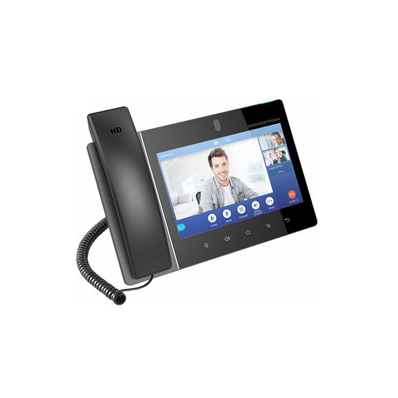 Grandstream GXV3480 SIP video telefón 8"TFT bar.dotyk.displ., Android11, 16 SIP úč.,12way audiokonf.