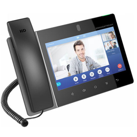 Grandstream GXV3480 SIP video telefón 8"TFT bar.dotyk.displ., Android11, 16 SIP úč.,12way audiokonf.