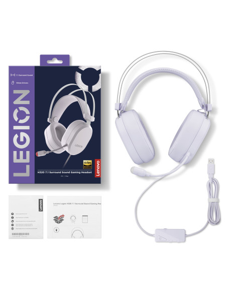 Lenovo Legion H320 7.1 Gaming Headset - White
