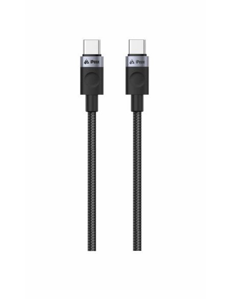 TEXTILNÝ KÁBEL USB-C / USB-C 1M, USB 2.0 ČIERNY