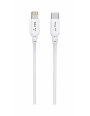 TPU KABEL USB-C / LIGHTNING 1M, USB 2.0 BÍLÝ