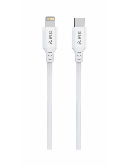 TPU KABEL USB-C / LIGHTNING 1M, USB 2.0 BÍLÝ