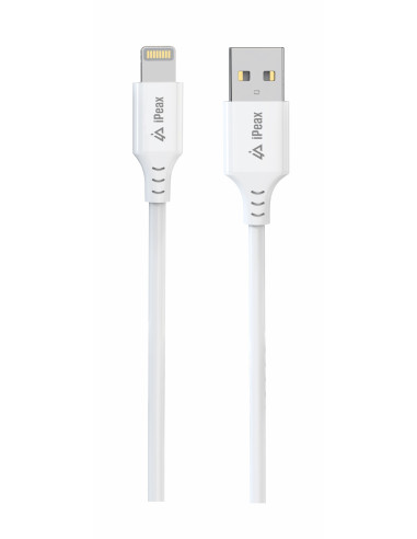 TPU KABEL USB-A / LIGHTNING 1M, USB 2.0 BÍLÝ