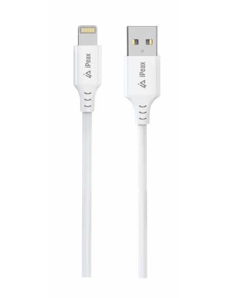 TPU KABEL USB-A / LIGHTNING 1M, USB 2.0 BÍLÝ