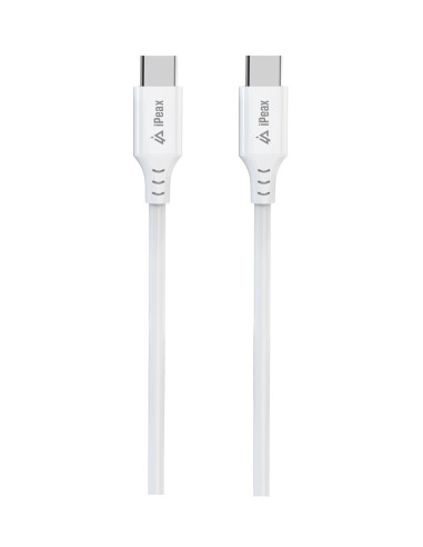 TPU KABEL USB-C / USB-C 1,5M, USB 2.0 BÍLÝ
