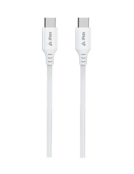 TPU KABEL USB-C / USB-C 1,5M, USB 2.0 BÍLÝ
