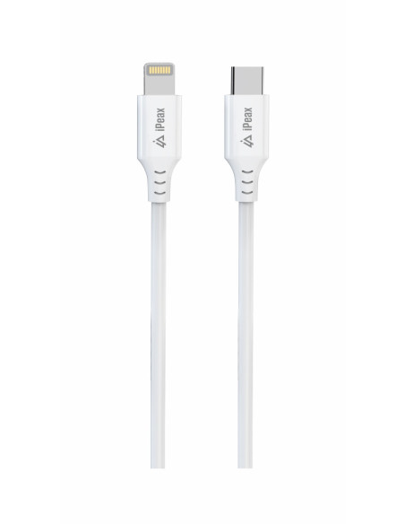 TPU KABEL USB-C / LIGHTNING 1,5M, USB 2.0 BÍLÝ